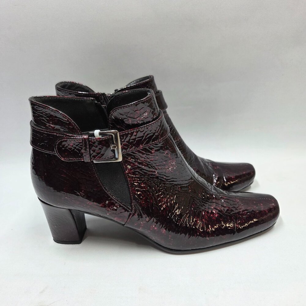 Roberto Capucci Womens Size 8 Ankle Boots Side Zip Up Buckle Speckle Pattern - Picture 2 of 16
